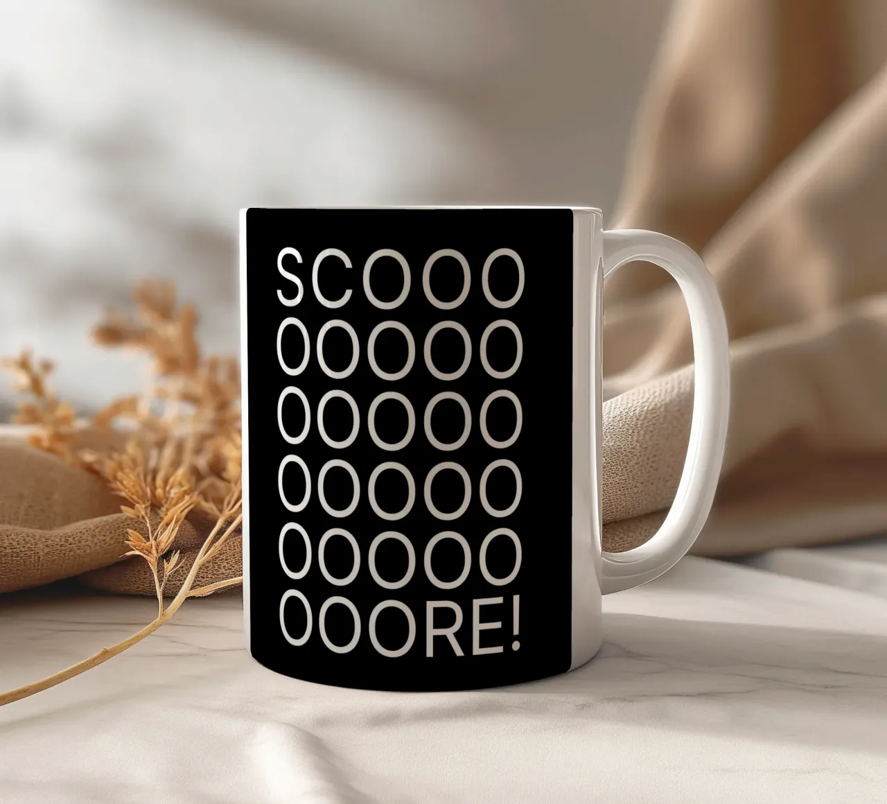 Score ceramic mug by Orara Studio