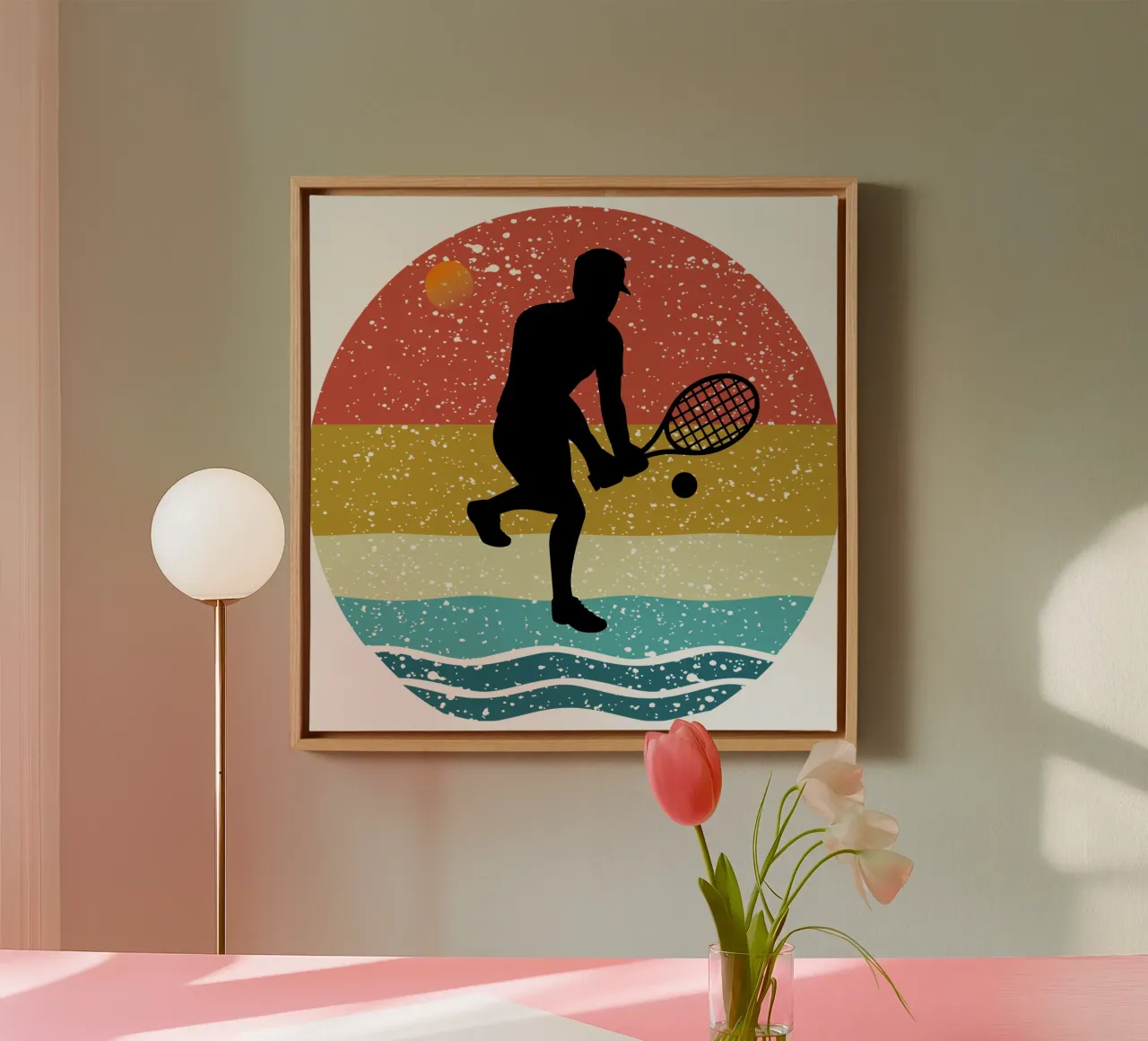 Tenis Shilouette Retro Design tela con Cornice a cassetta da rivariahill