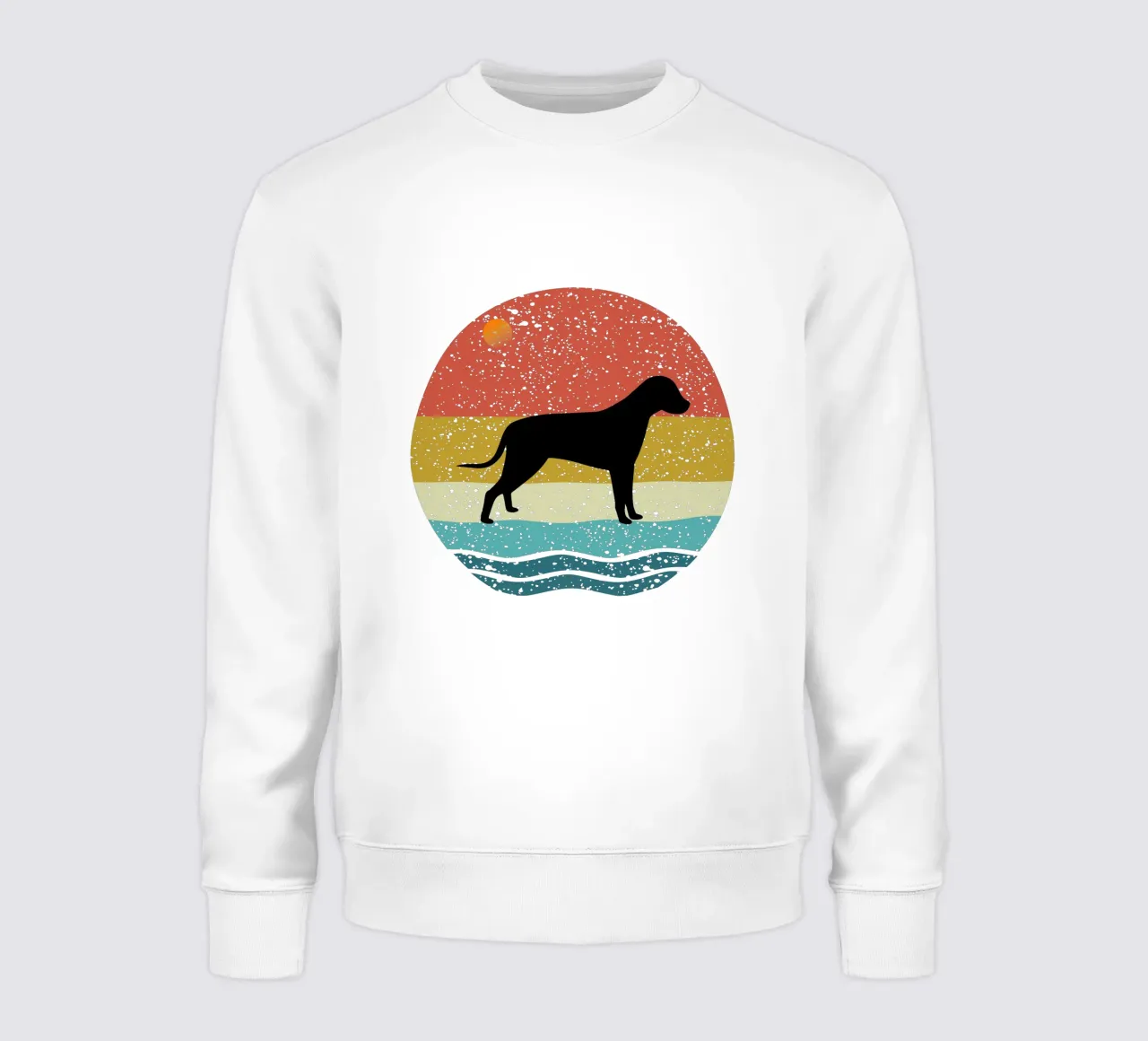 beagle Shilouette Retro Design felpa da rivariahill