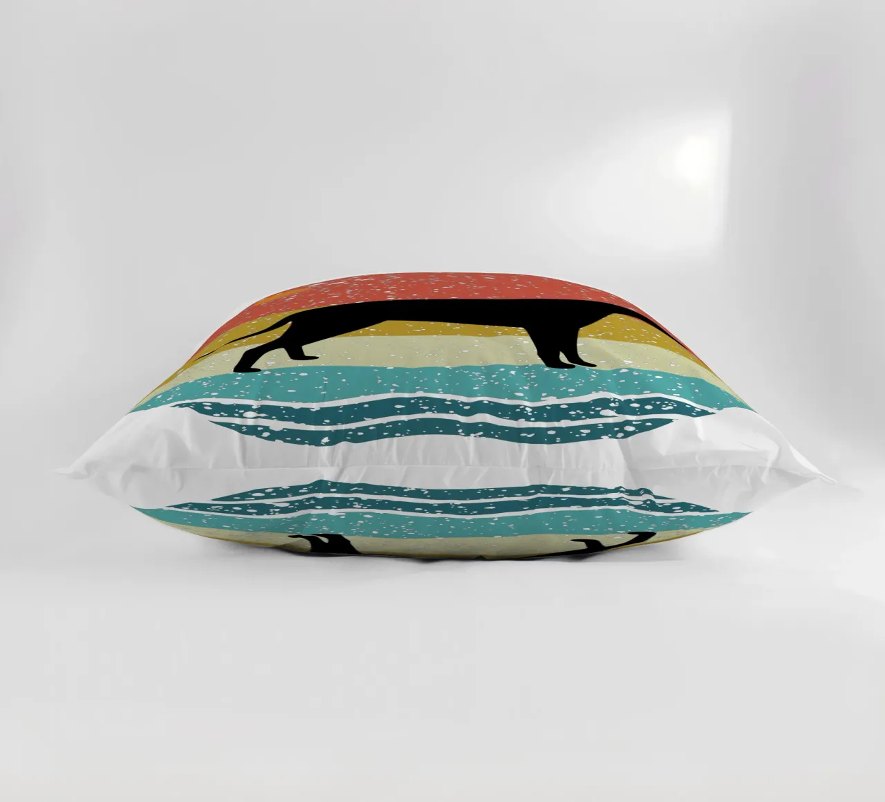 beagle Shilouette Retro Design cuscino da rivariahill