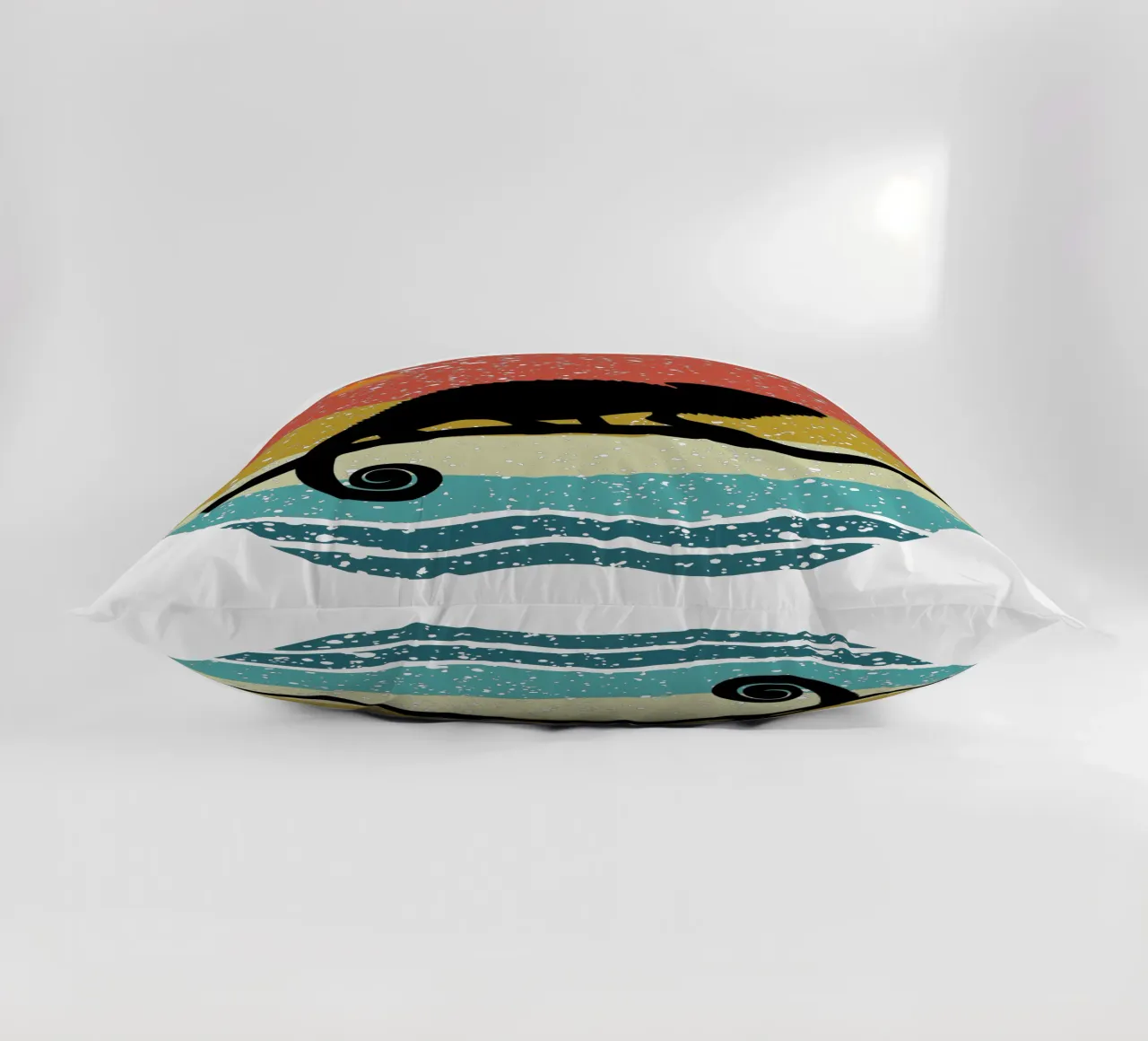 Camaleonte Shilouette Design retrò cuscino da rivariahill