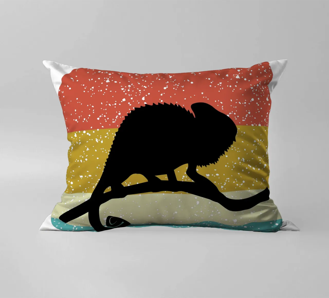 Camaleonte Shilouette Design retrò cuscino da rivariahill