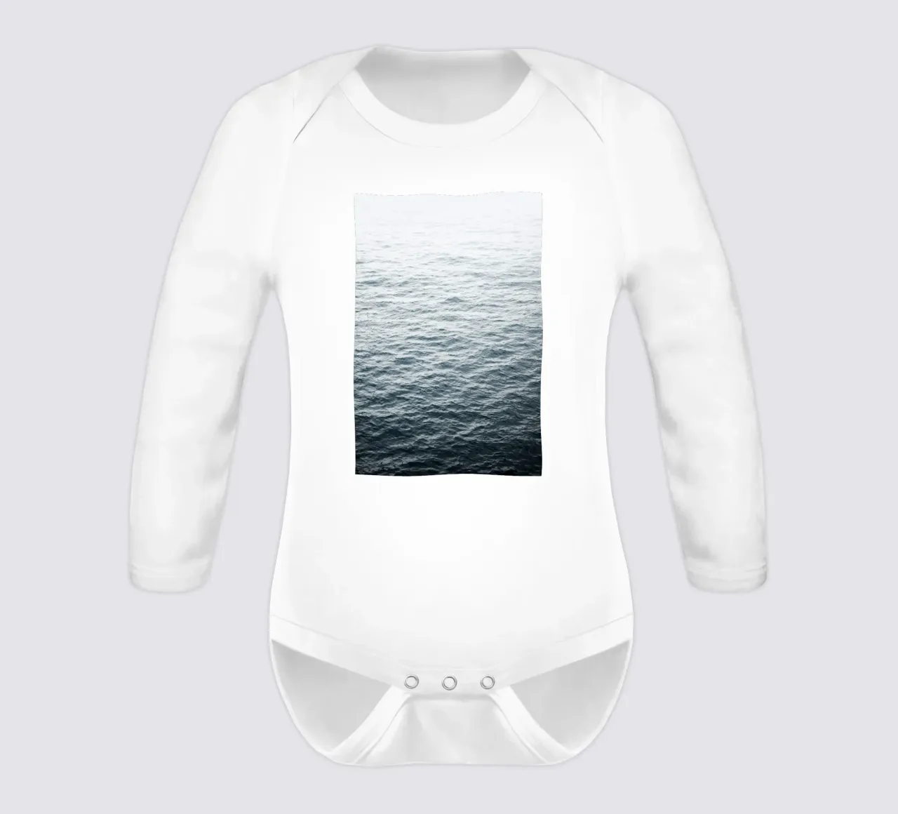 Ocean 03 long-sleeve baby romper by amini54