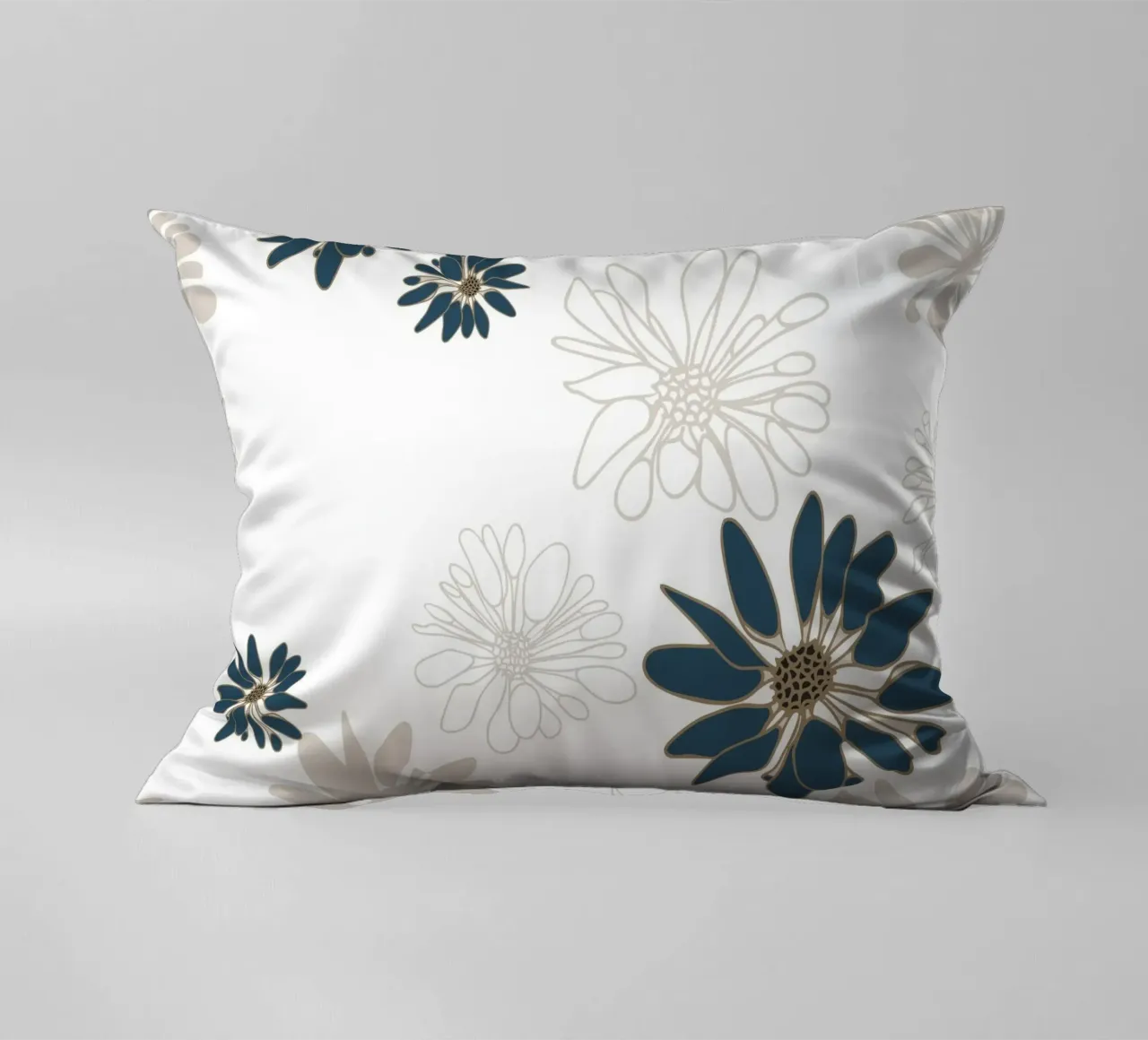 Bloom Boom Colour Slash Teal Beige cuscino da Kate Westworth