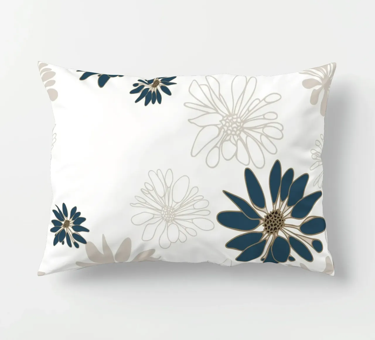 Bloom Boom Colour Slash Teal Beige cuscino da Kate Westworth