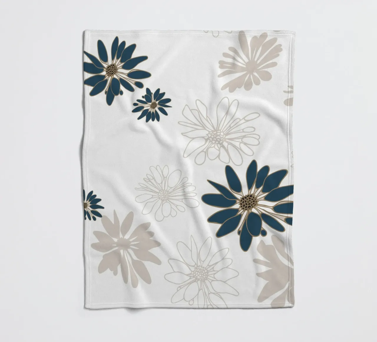 Bloom Boom Colour Slash Teal Beige coperta in pile da Kate Westworth