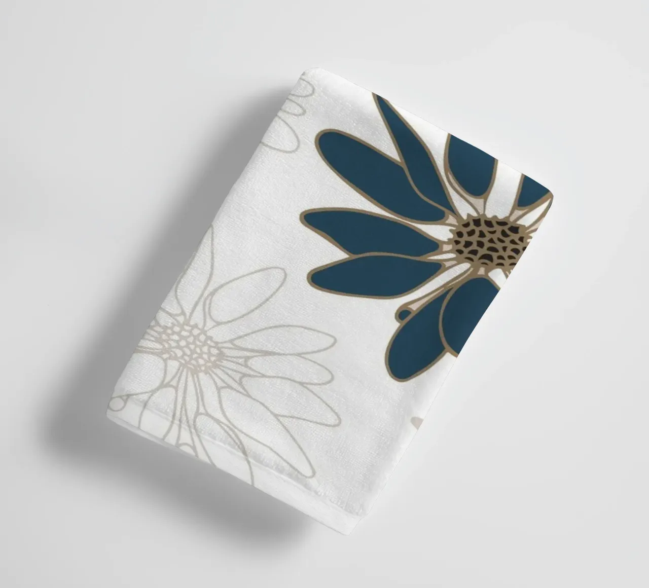 Bloom Boom Colour Slash Teal Beige asciugamano da bagno da Kate Westworth