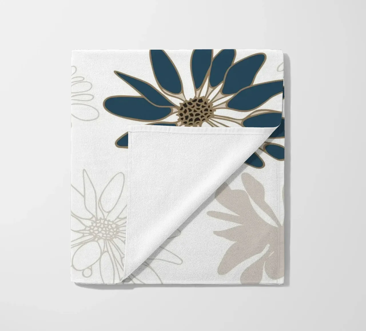 Bloom Boom Colour Slash Teal Beige telo mare da Kate Westworth