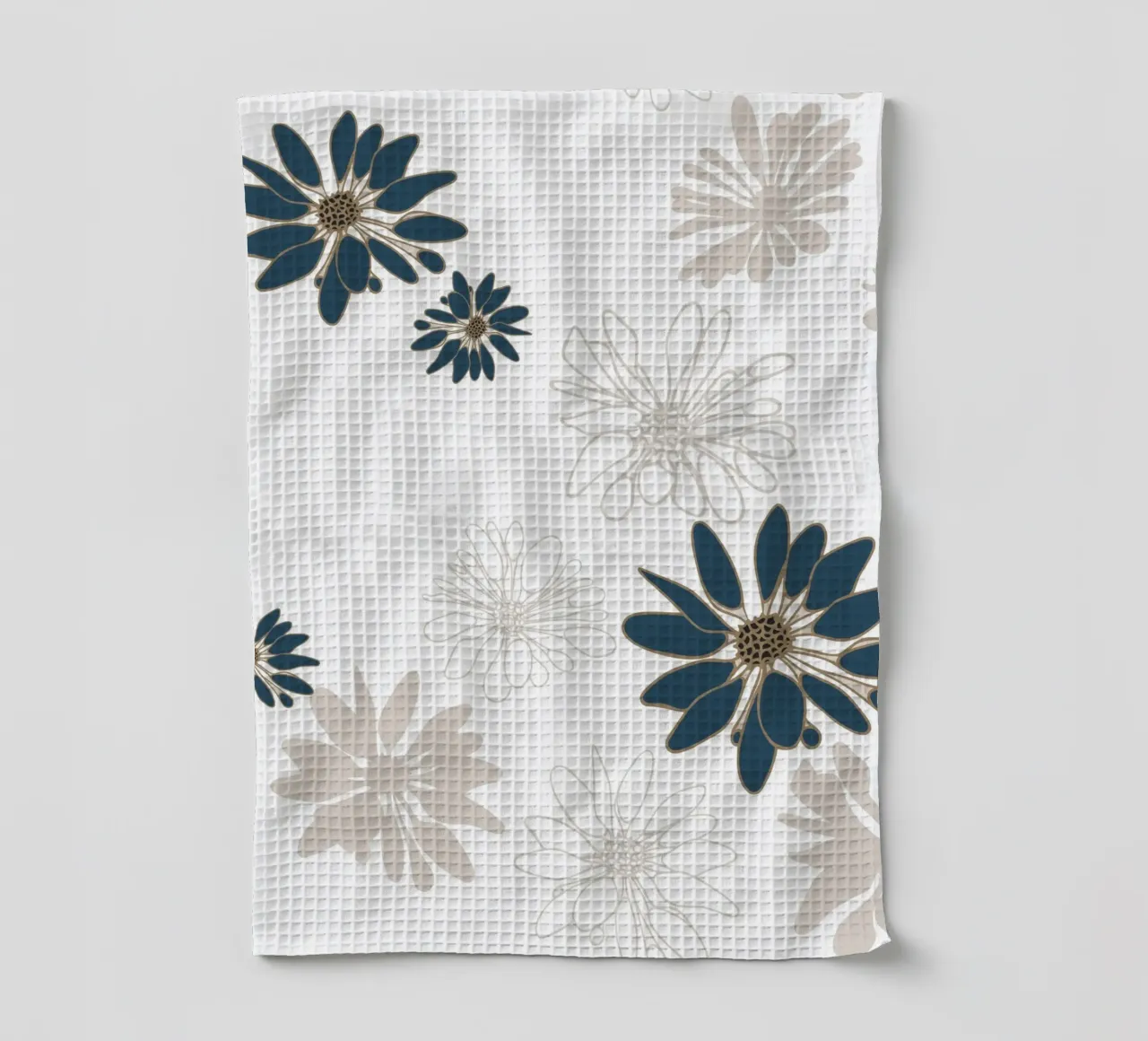Bloom Boom Colour Slash Teal Beige canovaccio da cucina da Kate Westworth
