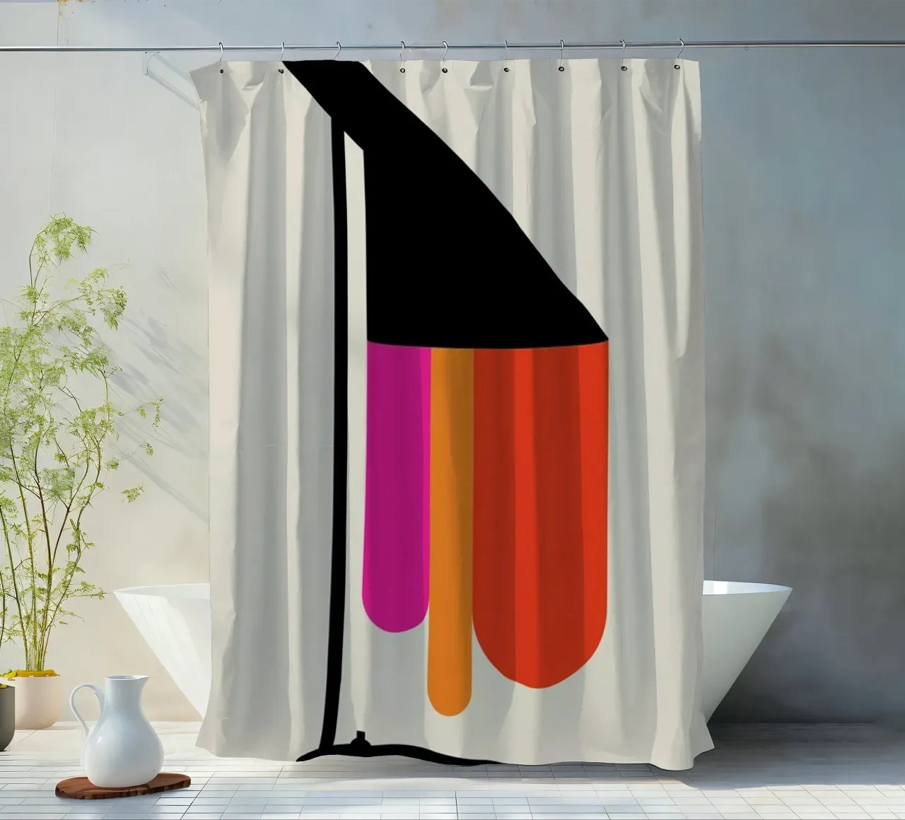 Copenhagen 66 shower curtain by Bo Lundberg