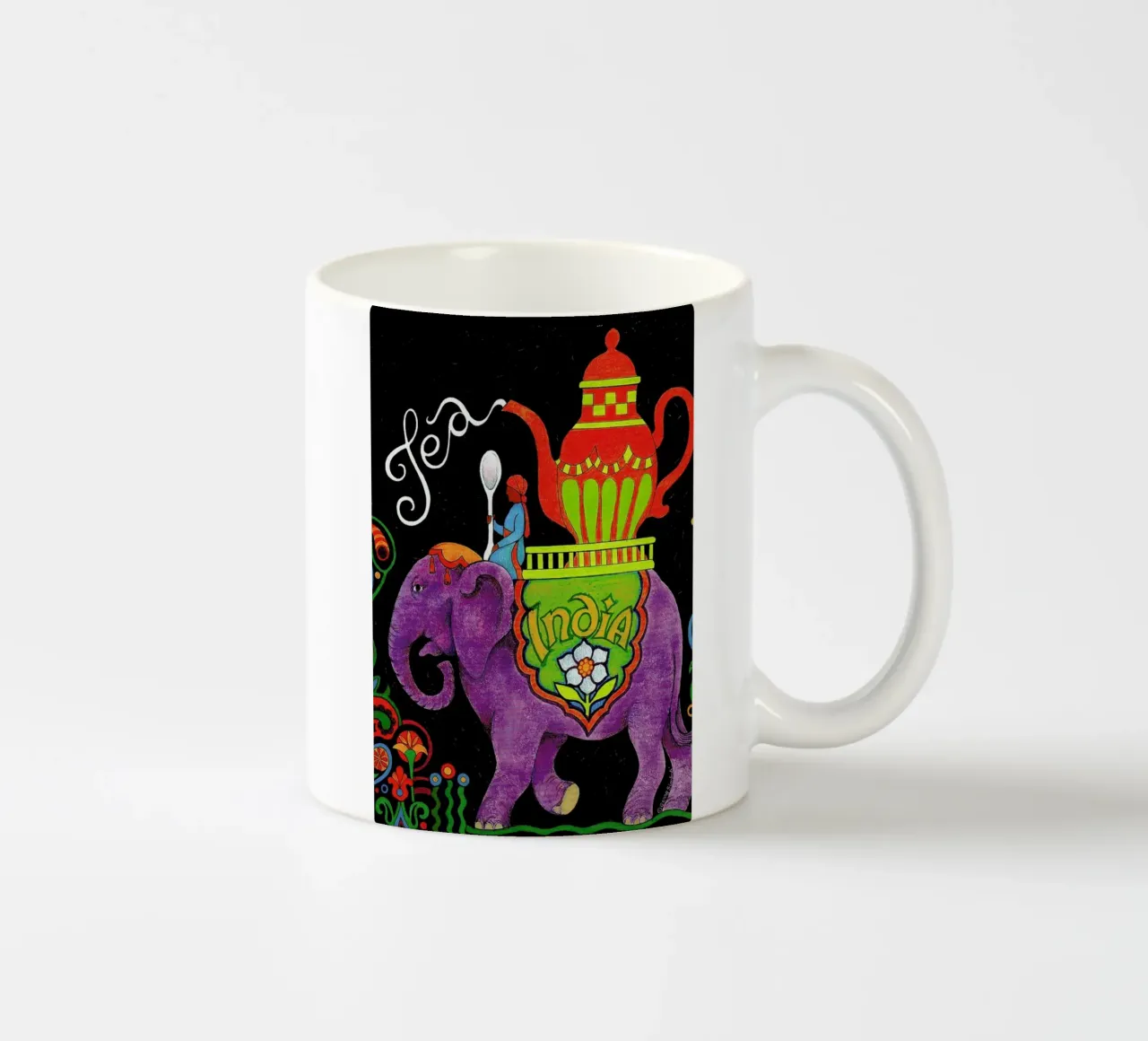India ceramic mug by Simboli Design