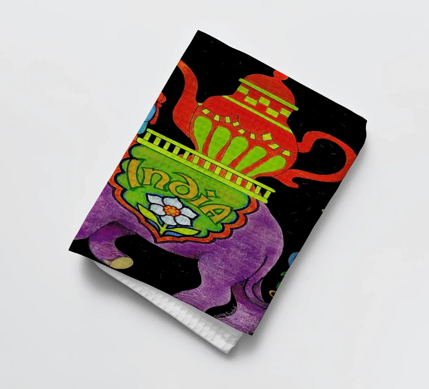 India tea towel by Simboli Design