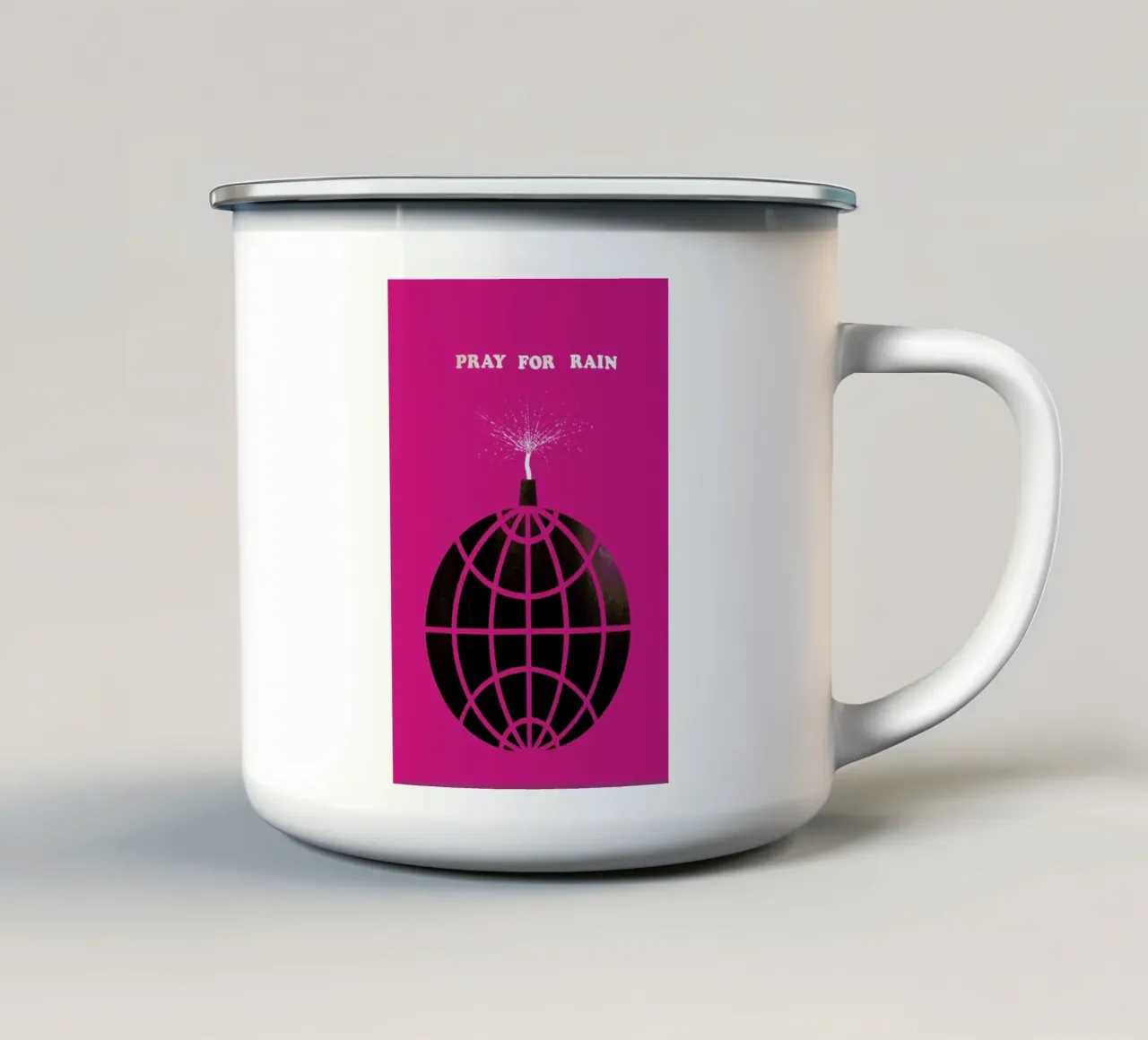 Pray For Rain tazza in smalto da Simboli Design