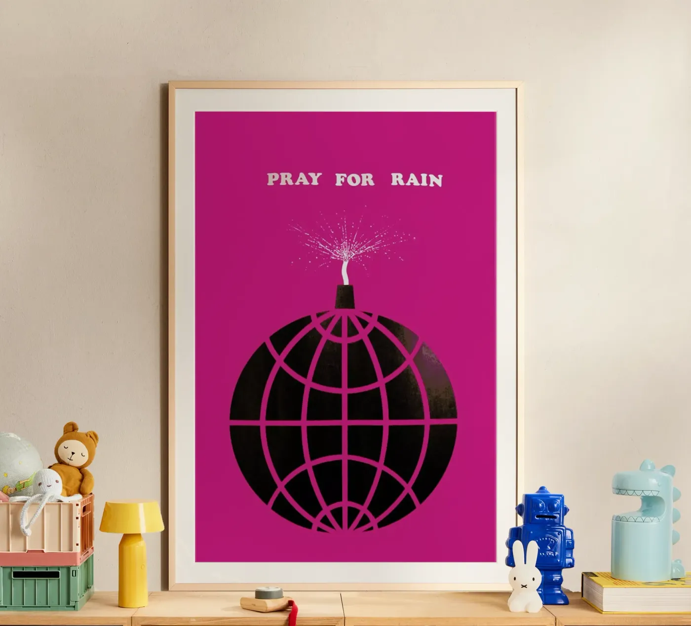 Pray For Rain poster da Simboli Design