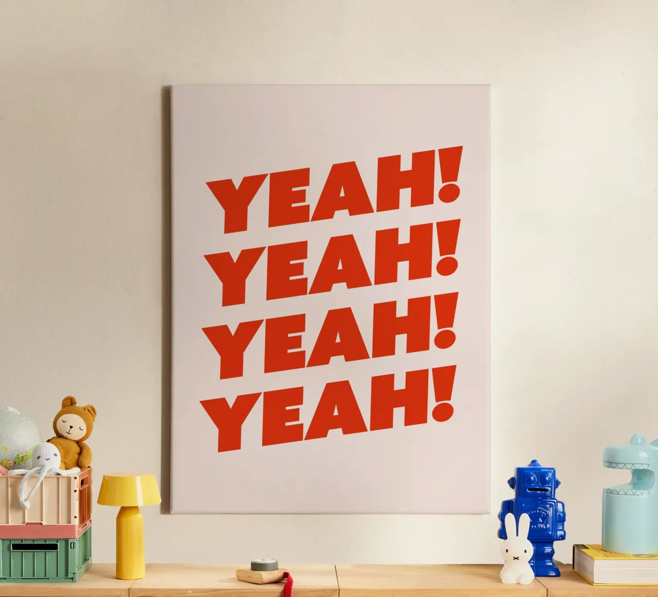 Yeah! canvas by Paigaam Studio