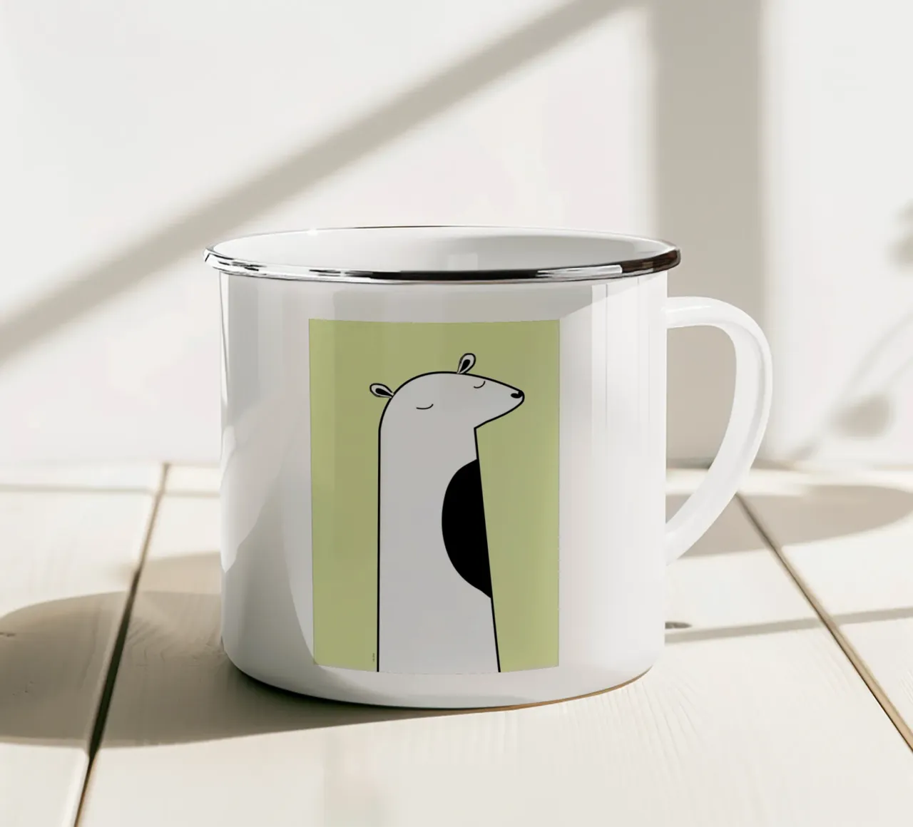 Sleepy taza de esmalte de Iglou