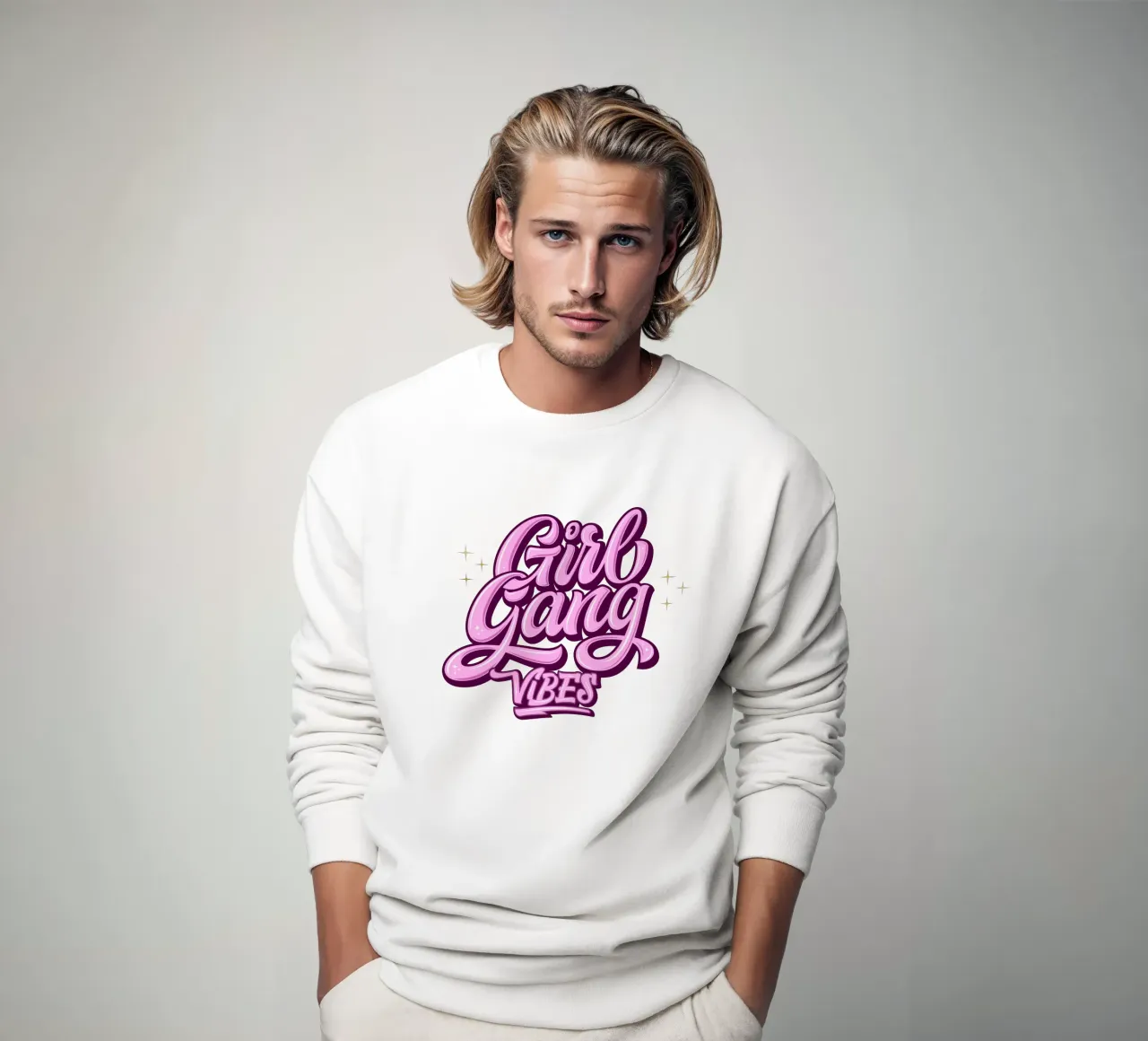 Girl Gang Vibes. Cooles Brush Kalligrafie Design für Mädels sweatshirt by CalliLetters