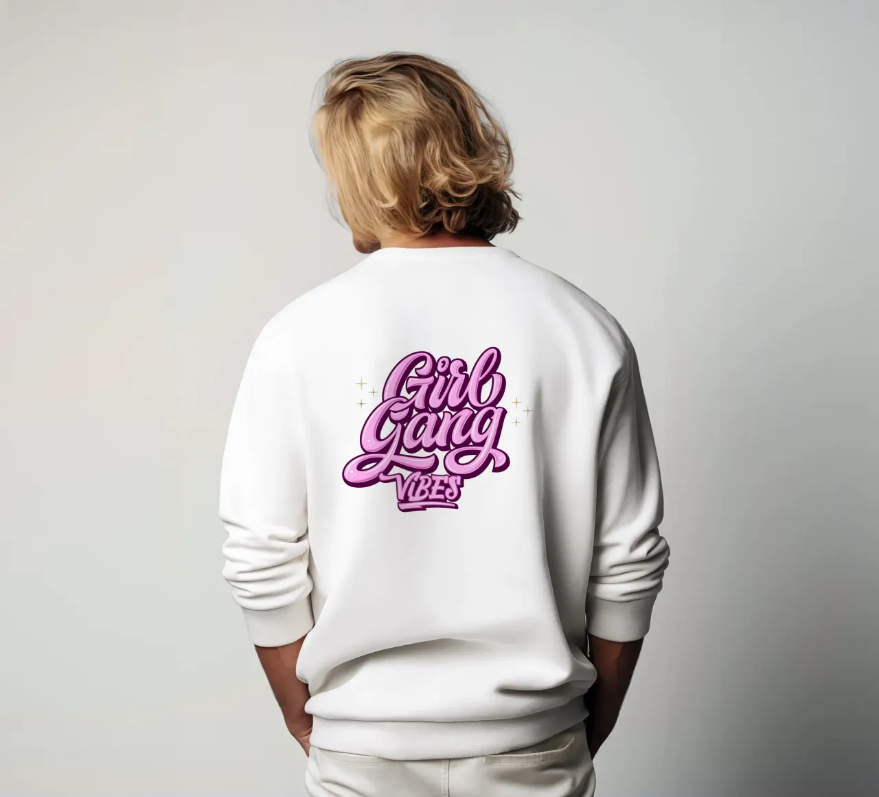 Girl Gang Vibes. Cooles Brush Kalligrafie Design für Mädels sweatshirt by CalliLetters