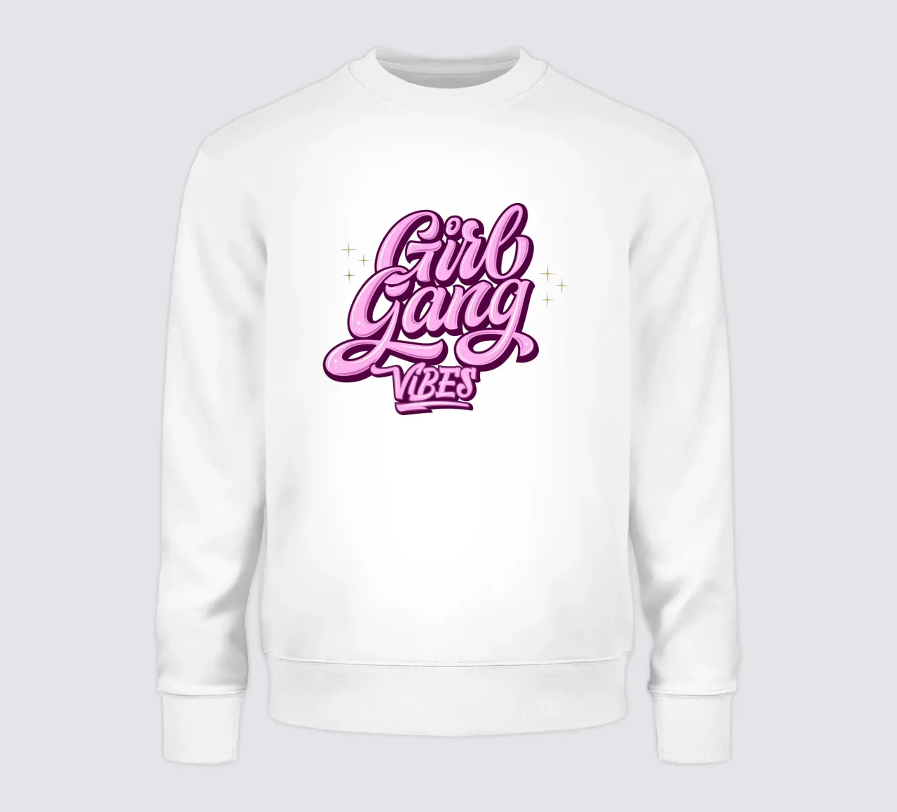 Girl Gang Vibes. Cooles Brush Kalligrafie Design für Mädels sweatshirt by CalliLetters