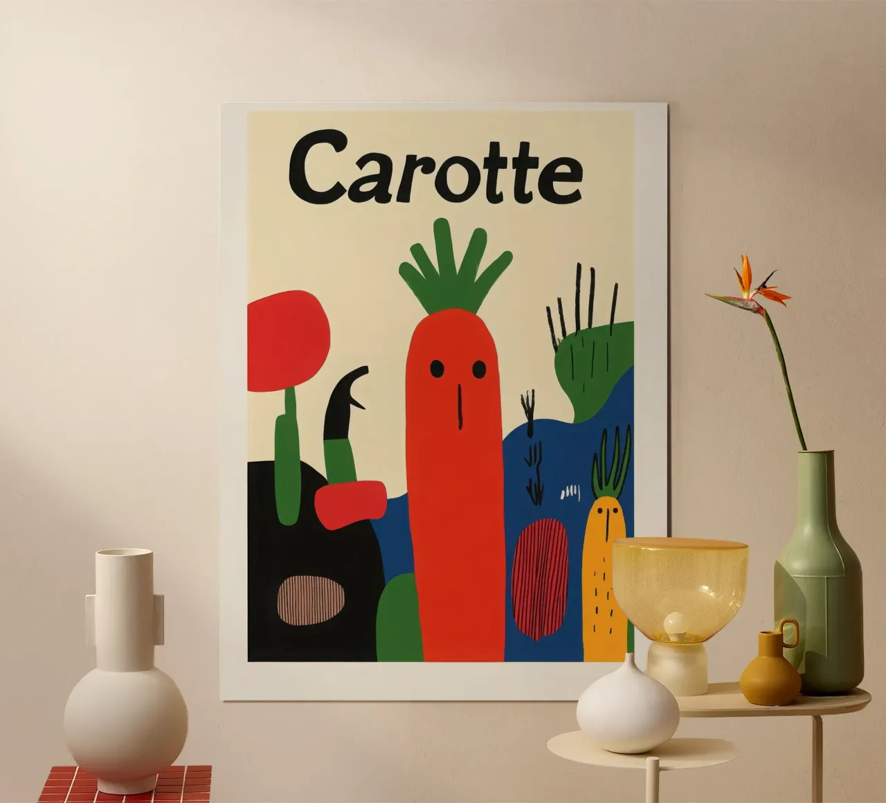 Carotte Fantaisiste poster con telaio in plastica da Pop and Fruits - Affiches & posters