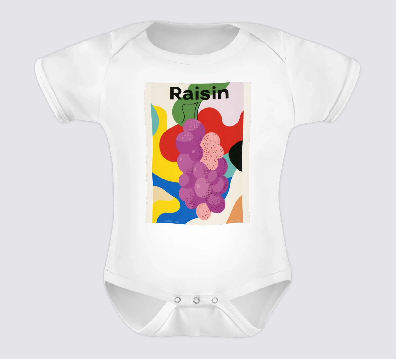 Uva colorata body neonato maniche corte da Pop and Fruits - Affiches & posters