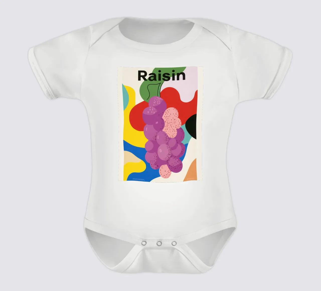 Uva colorata body neonato maniche corte da Pop and Fruits - Affiches & posters