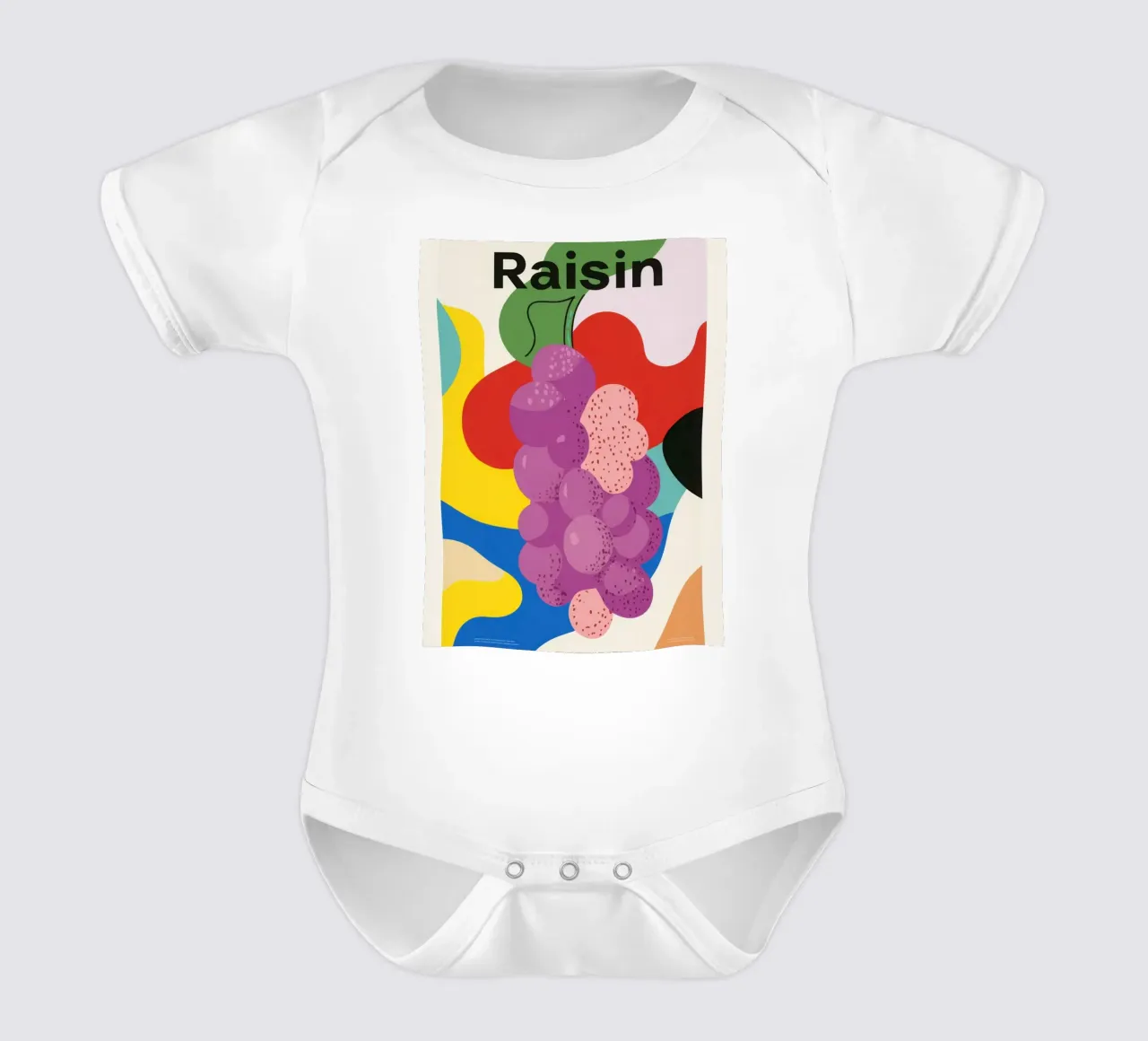 Uva colorata body neonato maniche corte da Pop and Fruits - Affiches & posters