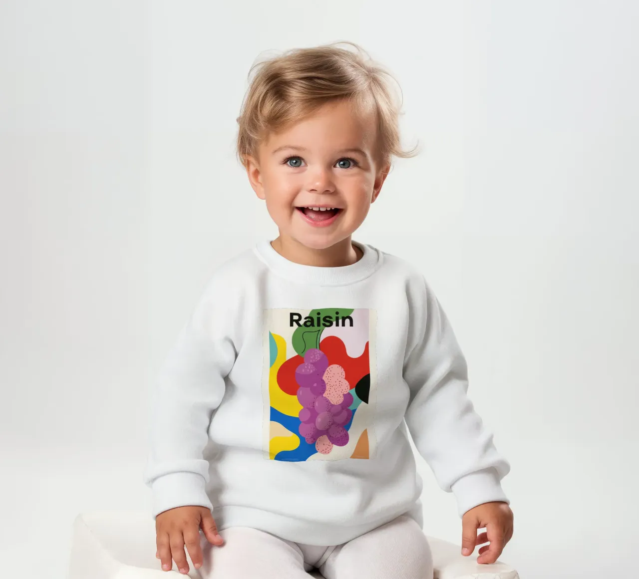 Coloured grapes baby sweatshirt by Pop and Fruits - Affiches & posters