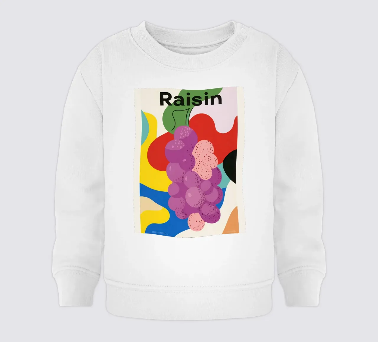 Coloured grapes baby sweatshirt by Pop and Fruits - Affiches & posters