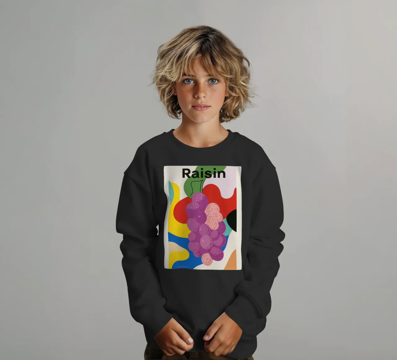 Uva colorata felpa bambino da Pop and Fruits - Affiches & posters
