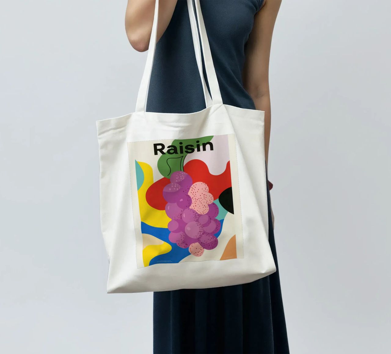 Uva colorata borsa in juta da Pop and Fruits - Affiches & posters