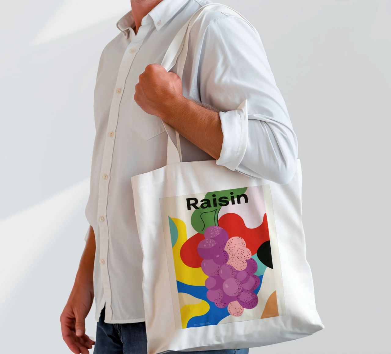 Uva colorata borsa in juta da Pop and Fruits - Affiches & posters