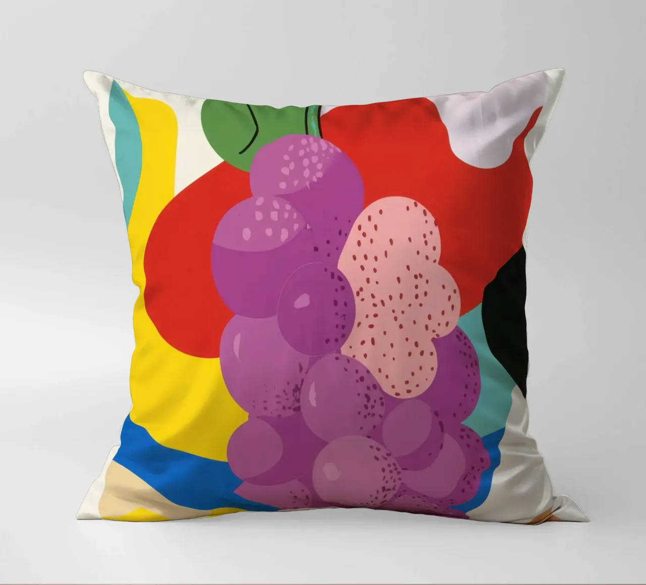 Gekleurde druiven kussen van Pop and Fruits - Affiches & posters