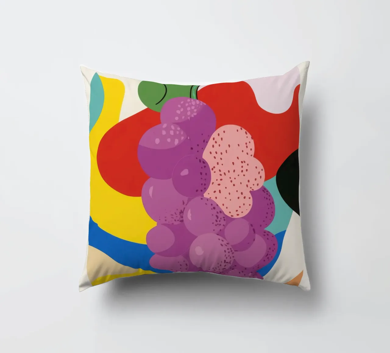 Coloured grapes decorative cushion by Pop and Fruits - Affiches & posters