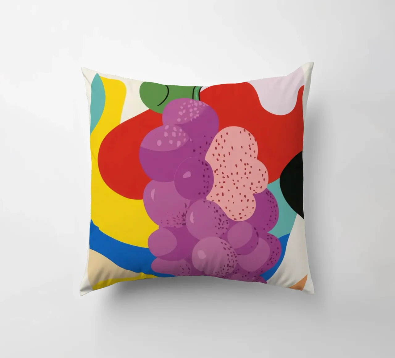 Coloured grapes decorative cushion by Pop and Fruits - Affiches & posters
