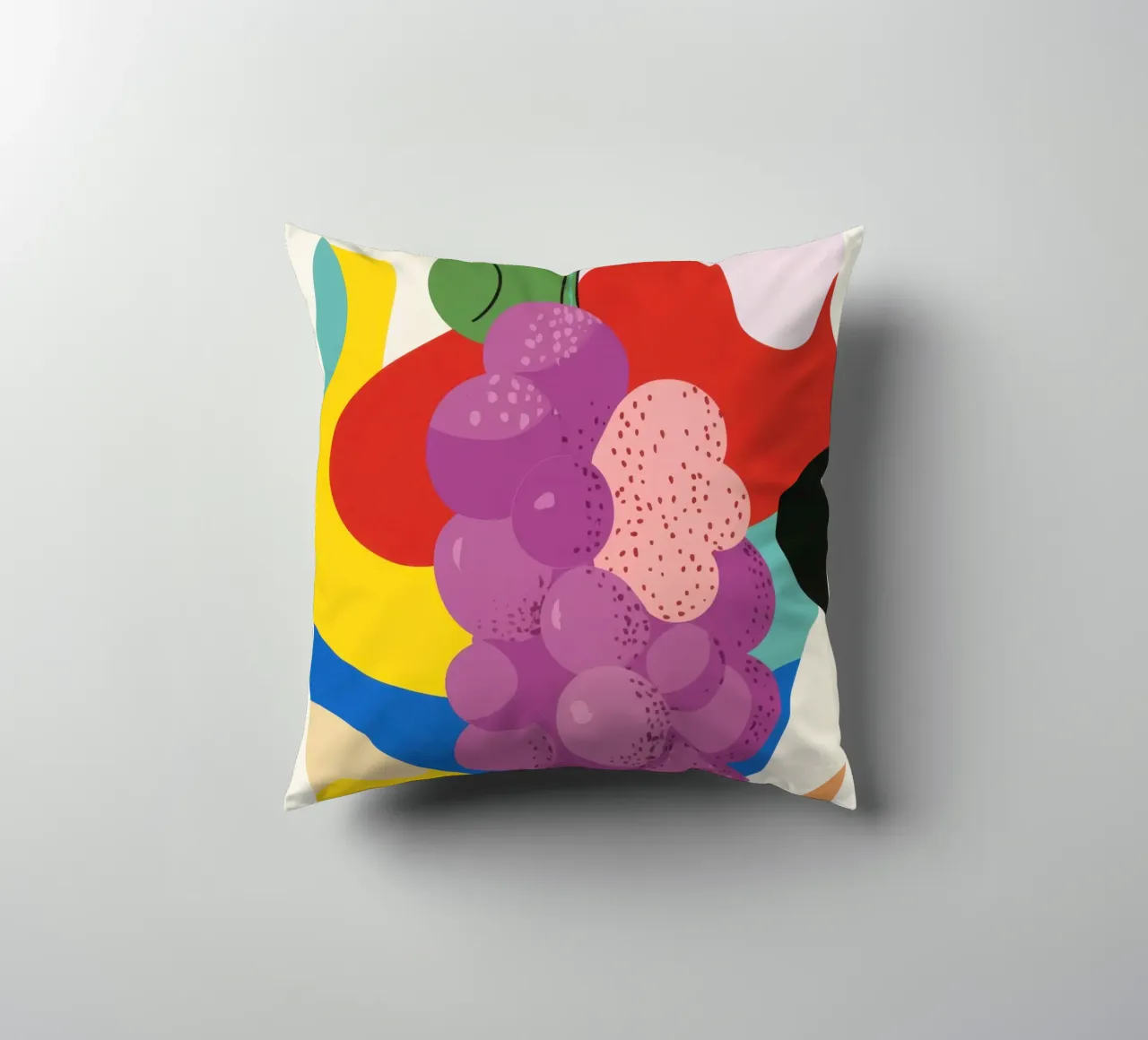 Coloured grapes decorative cushion by Pop and Fruits - Affiches & posters