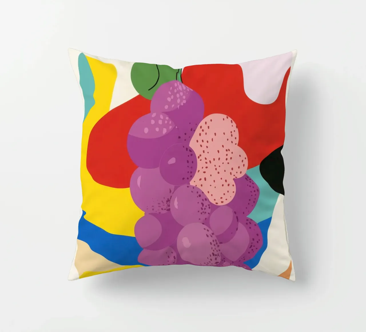 Gekleurde druiven kussen van Pop and Fruits - Affiches & posters