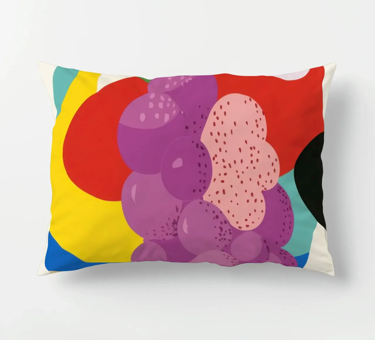 Gekleurde druiven kussen van Pop and Fruits - Affiches & posters