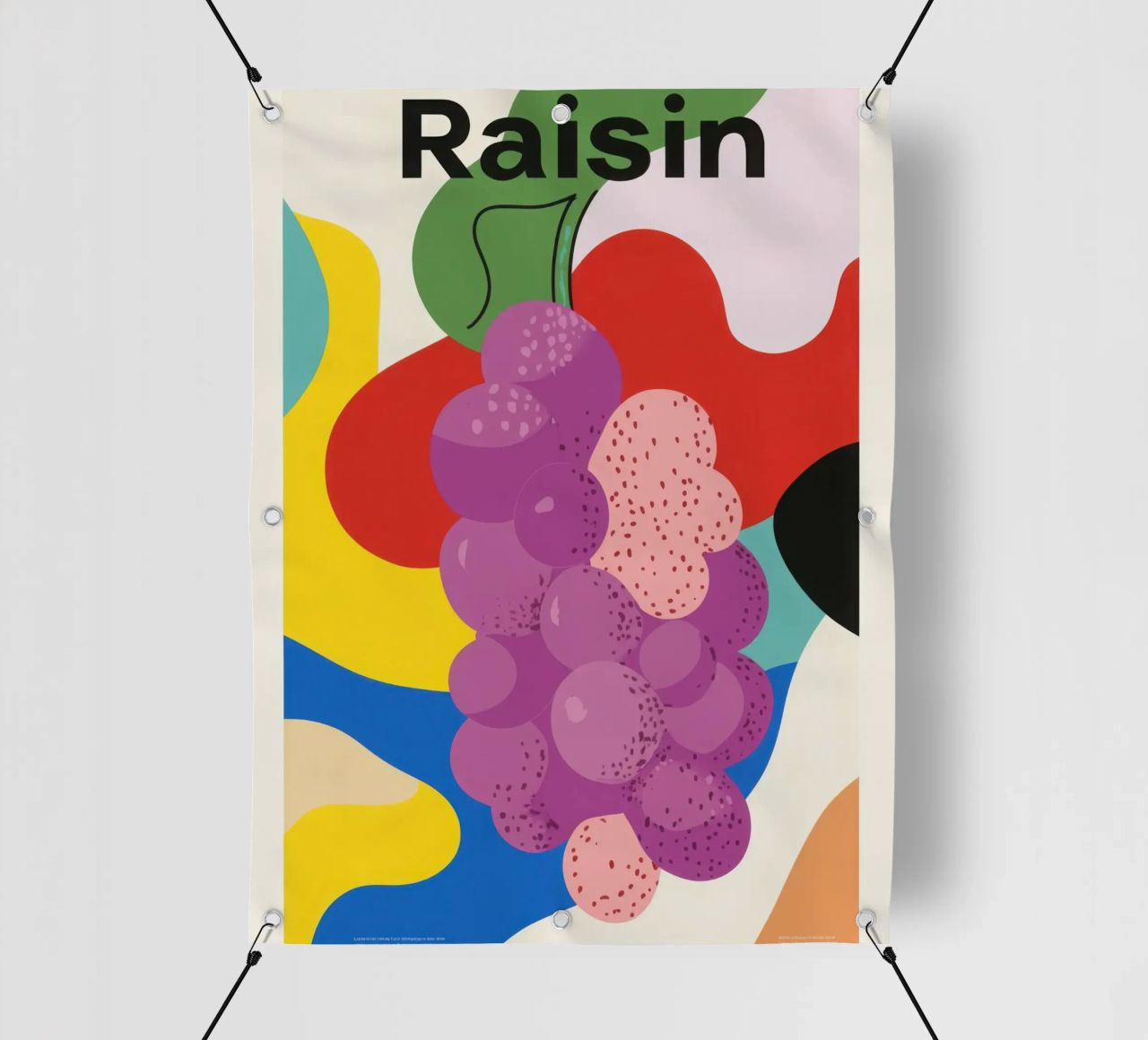 Uva colorata telo in pvc da Pop and Fruits - Affiches & posters