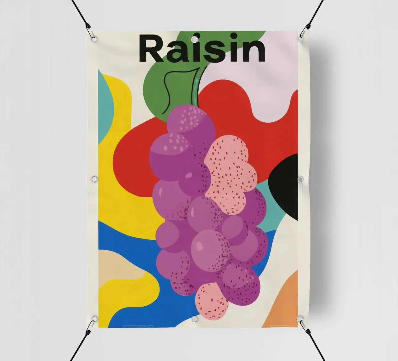 Uva colorata telo in pvc da Pop and Fruits - Affiches & posters