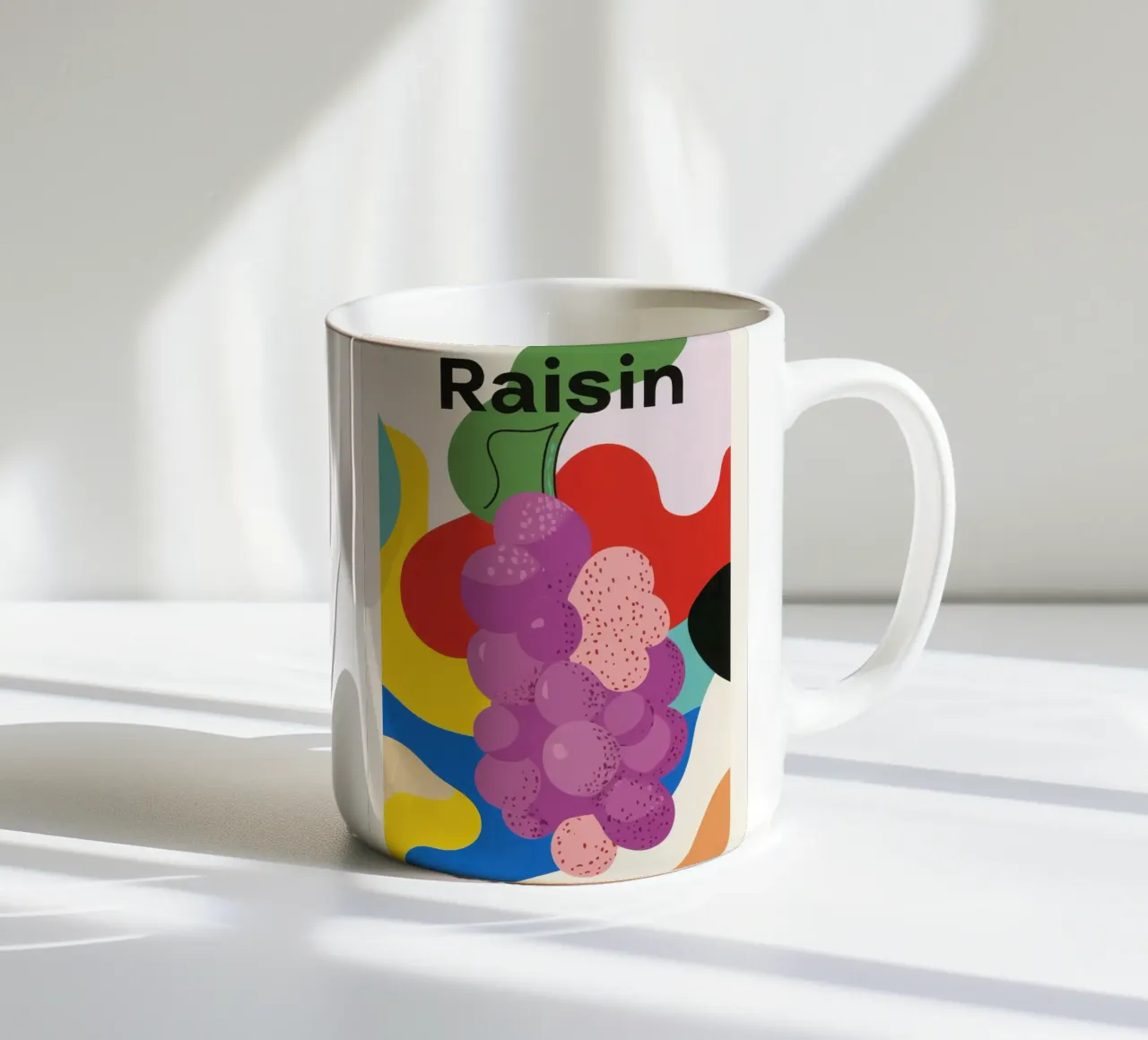 Coloured grapes ceramic mug by Pop and Fruits - Affiches & posters