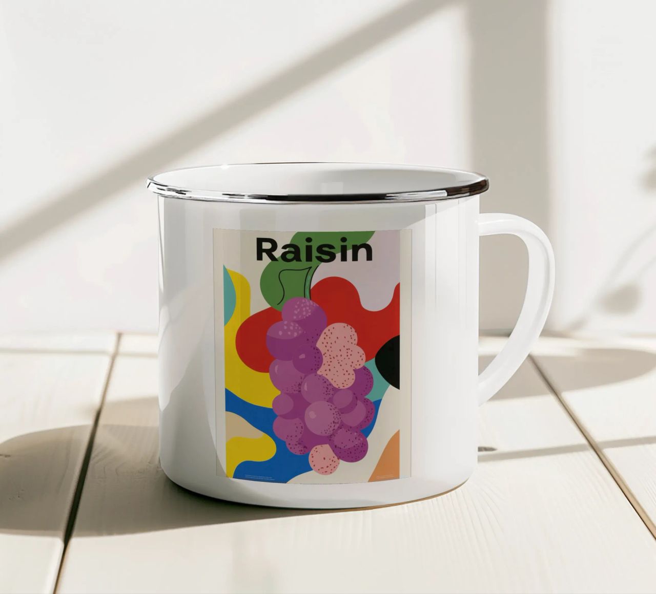 Uva colorata tazza in smalto da Pop and Fruits - Affiches & posters