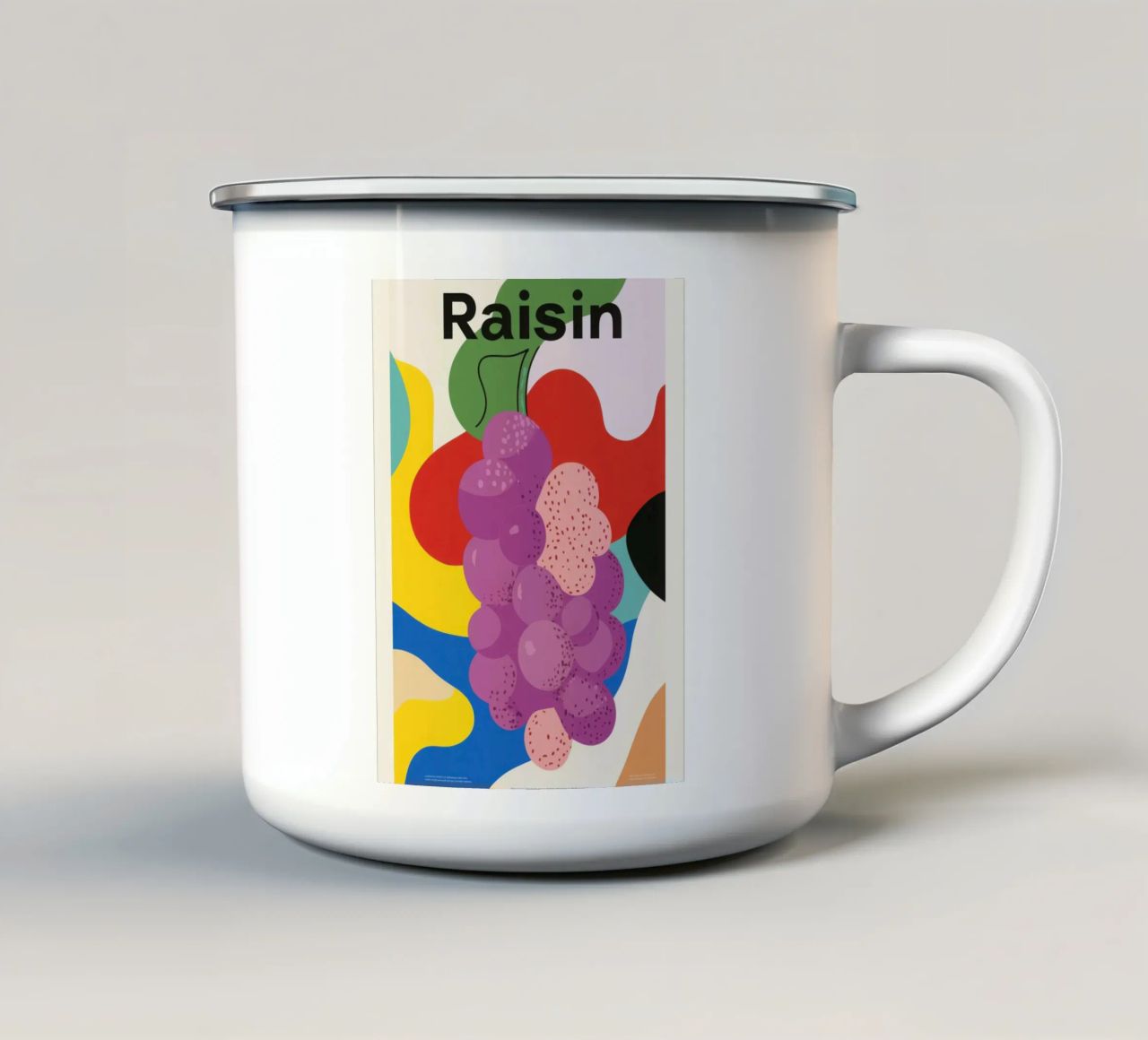Uva colorata tazza in smalto da Pop and Fruits - Affiches & posters