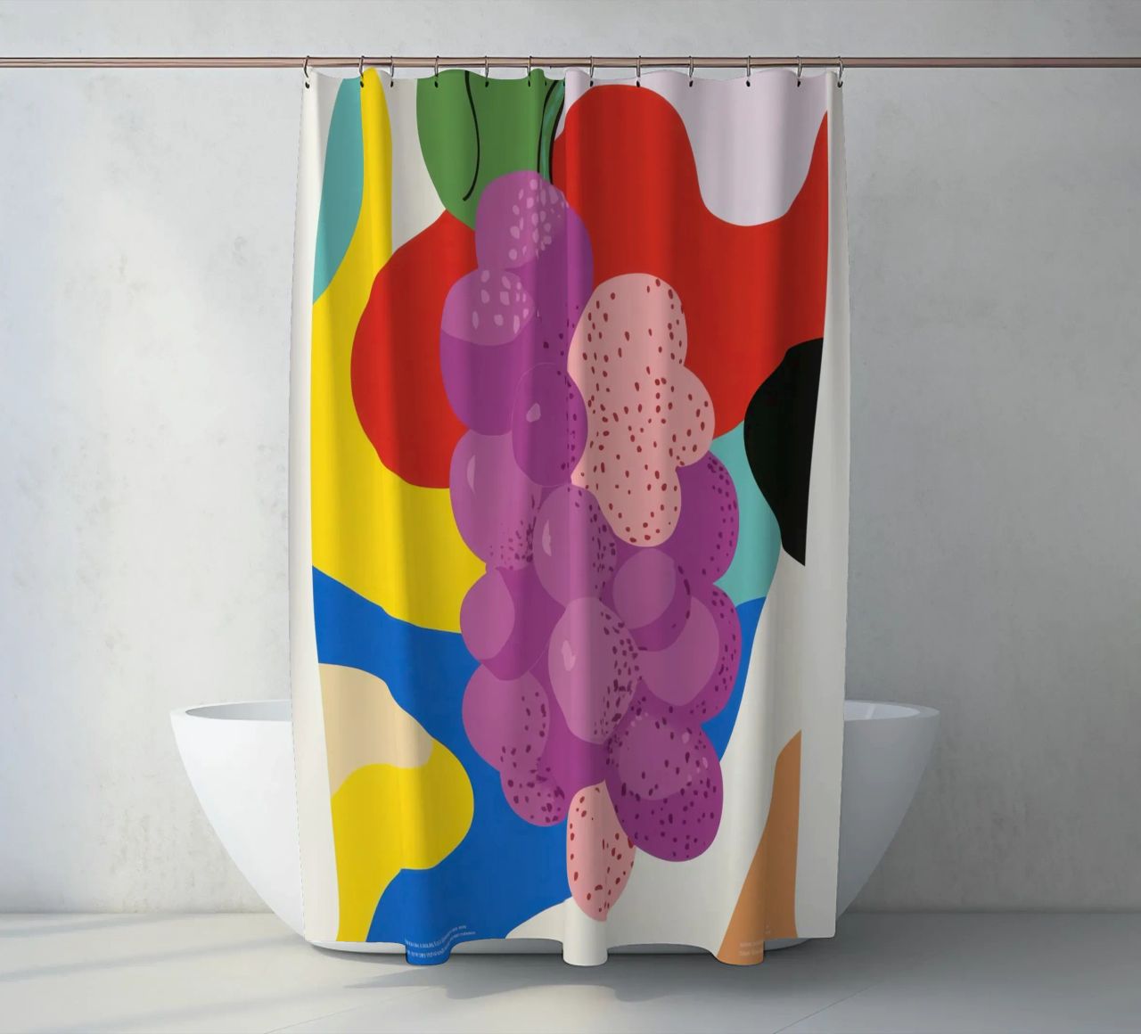 Uva colorata tenda da doccia da Pop and Fruits - Affiches & posters