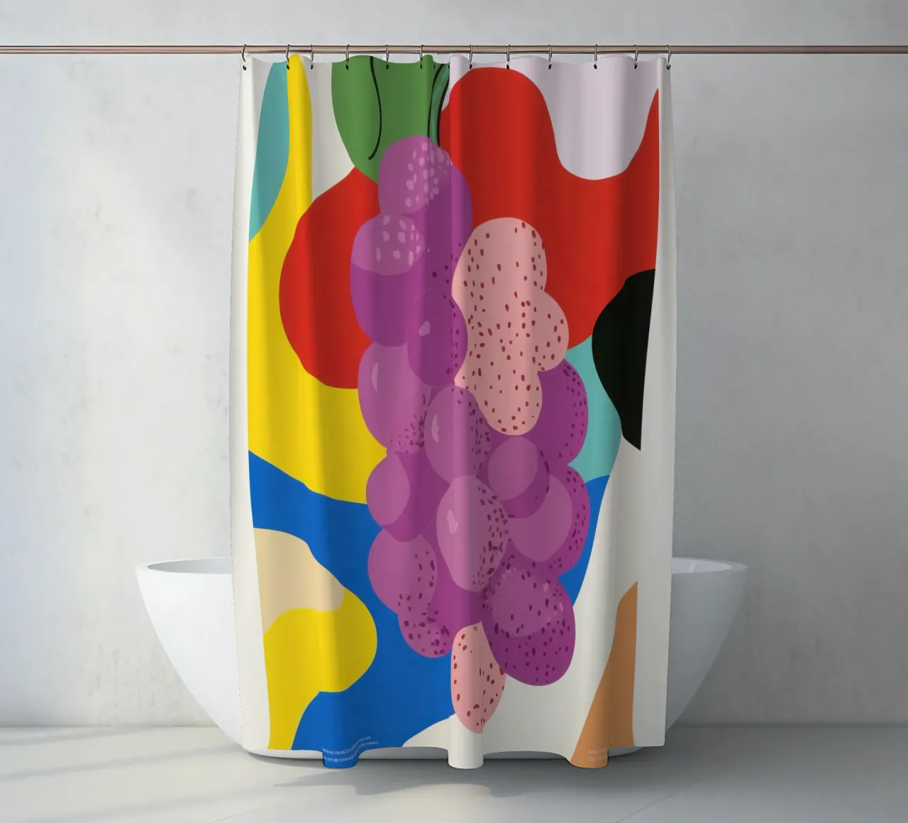 Uva colorata tenda da doccia da Pop and Fruits - Affiches & posters