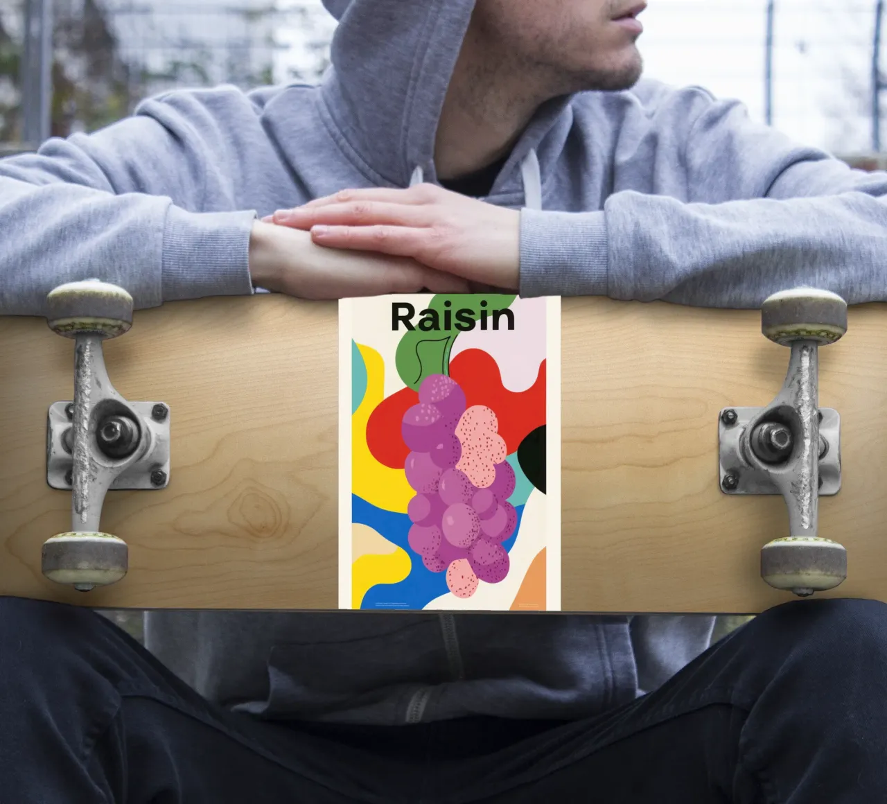 Uva colorata adesivo da Pop and Fruits - Affiches & posters