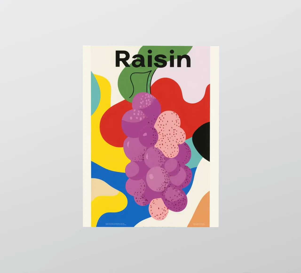 Uva colorata adesivo da Pop and Fruits - Affiches & posters