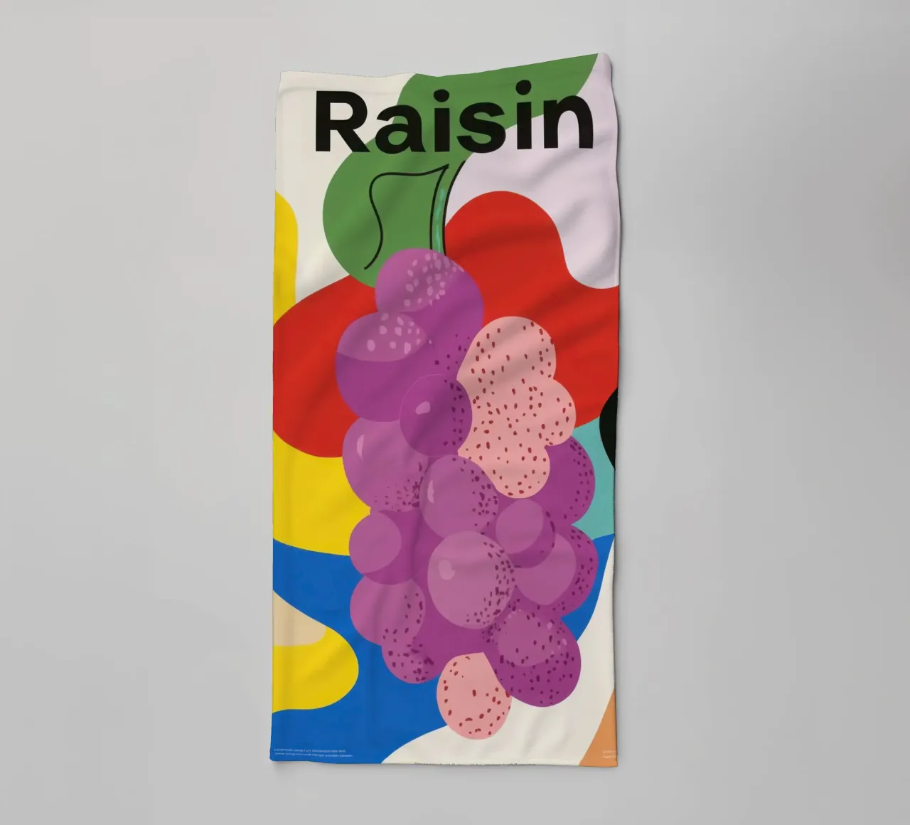 Raisin Coloré serviette de bain de Pop and Fruits - Affiches & posters