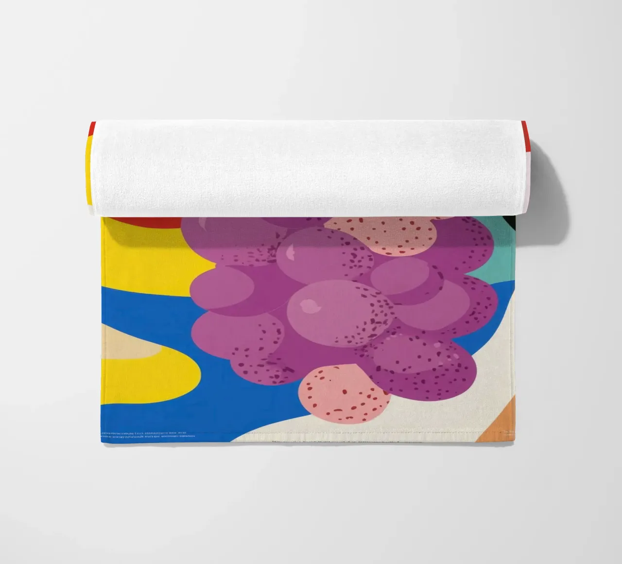 Coloured grapes beach towel by Pop and Fruits - Affiches & posters