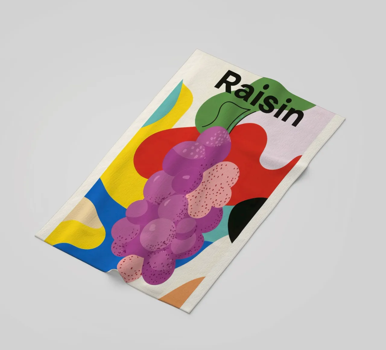 Coloured grapes beach towel by Pop and Fruits - Affiches & posters